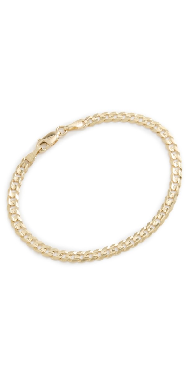 Isa Grutman 14k Cuban Chain Bracelet Yellow Gold
