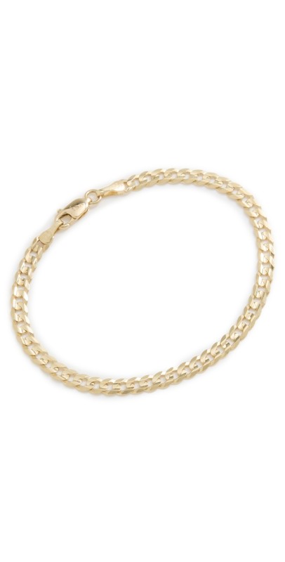 Isa Grutman 14k Cuban Chain Bracelet Yellow Gold