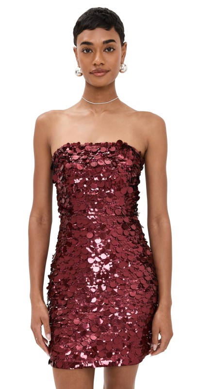 Retrofête Nolia Sequin Dress Mulberry