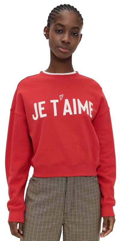 Z Supply First Date Sweatshirt Cherry