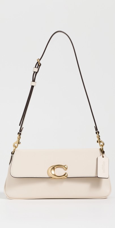 Coach Refined Calf Leather Jet Shoulder Bag Chalk