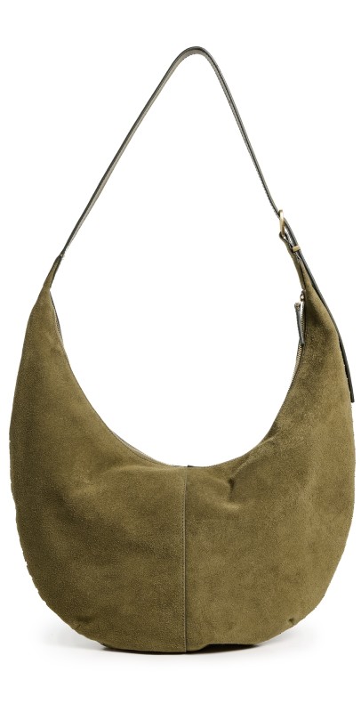 Madewell Suede Essentials Slouch Hobo Bag Aged Oliv