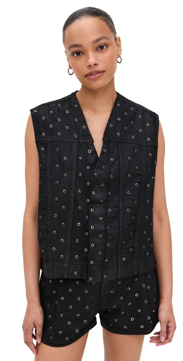 HAIKURE Geena Carbon Wash Vest Carbon Wash