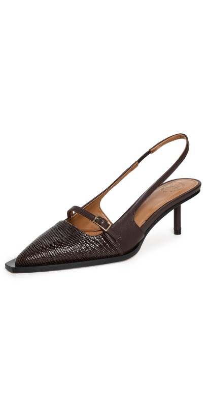 ATP Atelier Mira Heels Walnut Printed Lizard