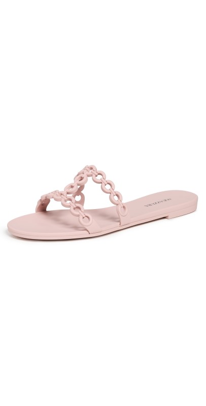 Aquazzura Infinity Chain Jelly Sandal Flats Mademoiselle Pink