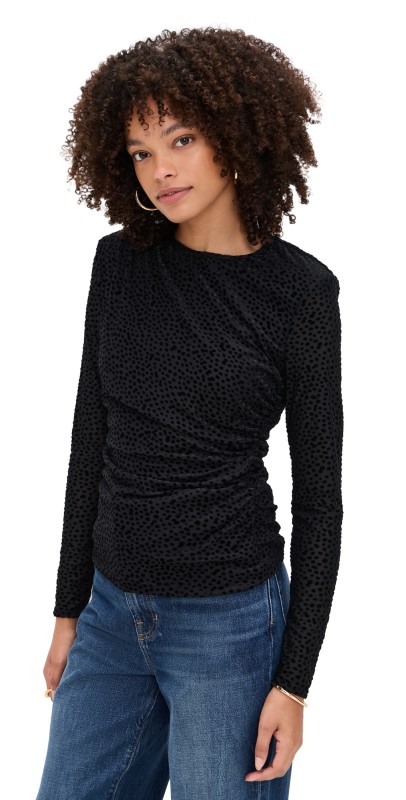 Ramy Brook Larry Top Black Dot
