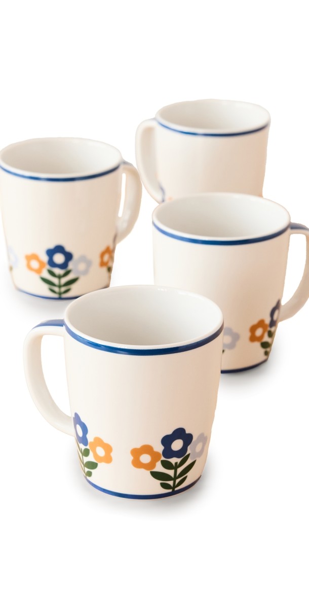 Misette Set of 4 Mugs Floral Bouquet