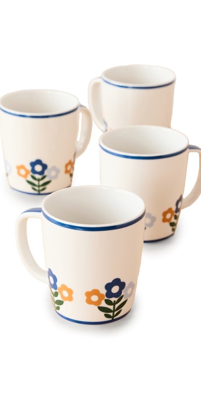 Misette Set of 4 Mugs Floral Bouquet