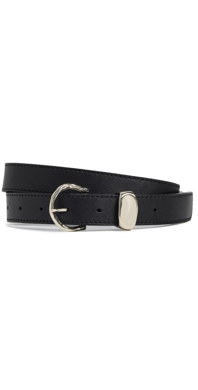 Janessa Leone Regenerative Leather Belt Black
