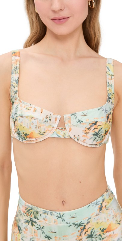 MINKPINK Vacanza Bra Bikini Top Tropical