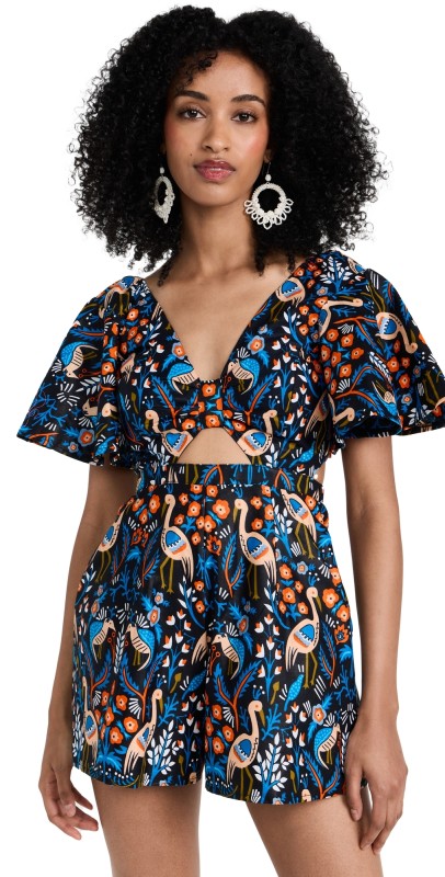 Mangishi Doll Bella Romper Flamingo