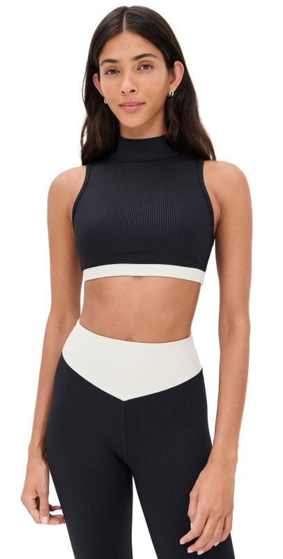 Year of Ours Ribbed Bodhi Bra Black/Cream