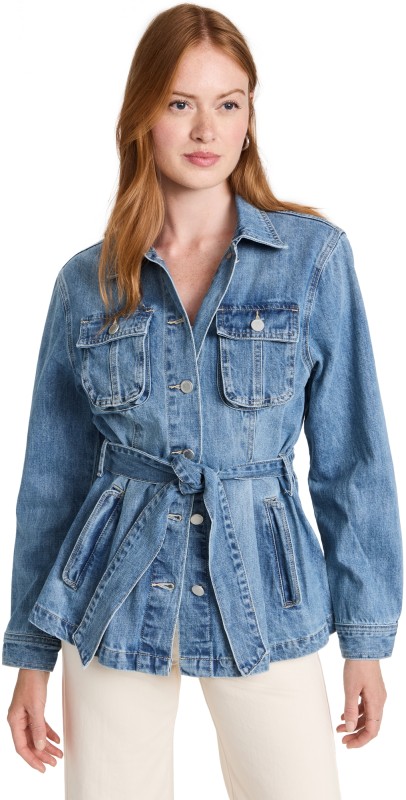 BLANKNYC Left On Read Denim Belted Jacket Left On Read