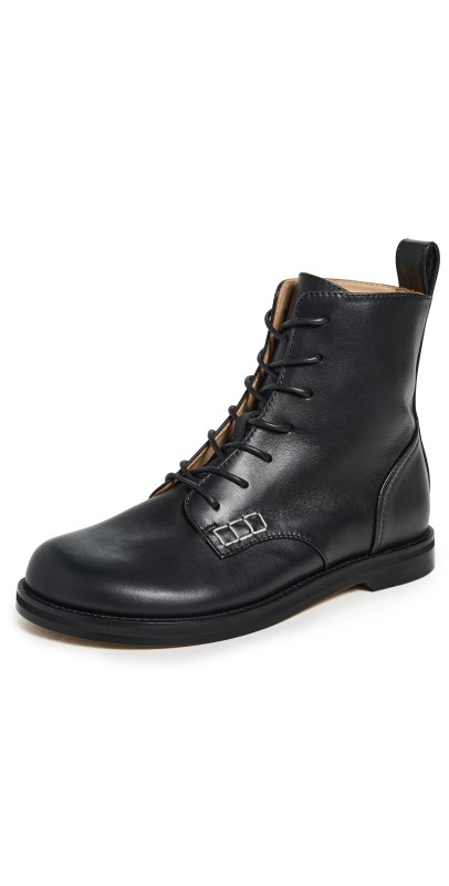 JW Anderson Loafer Lace Up Boots Black