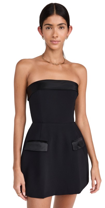 Amanda Uprichard Lucienne Skort Romper Black