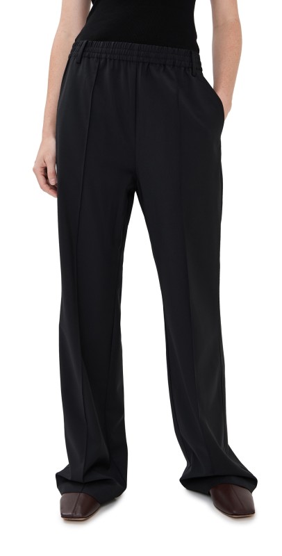 Tibi Tropical Wool Scottie Joggers Black