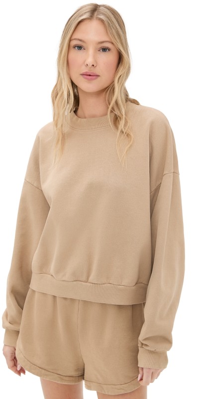 Vitamin A Dawn Classic Crewneck Sweatshirt Latte