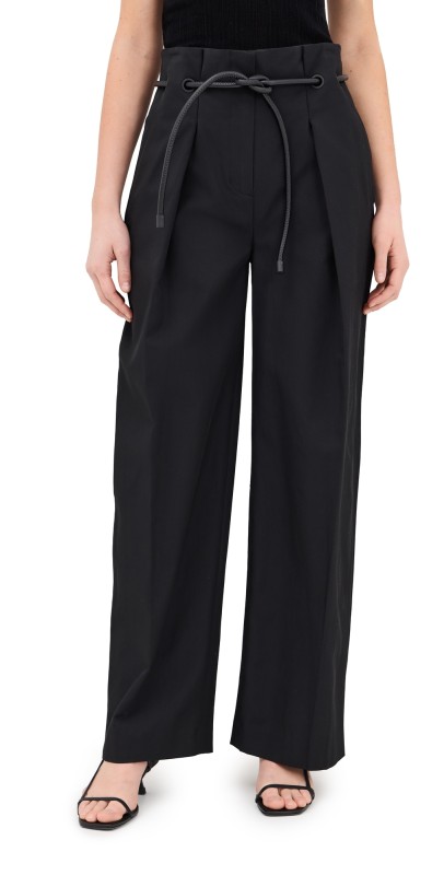 3.1 Phillip Lim Wide Leg Origami Pants Black
