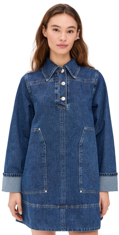 ALIGNE Keri Western Pocket Dress Dark Blue