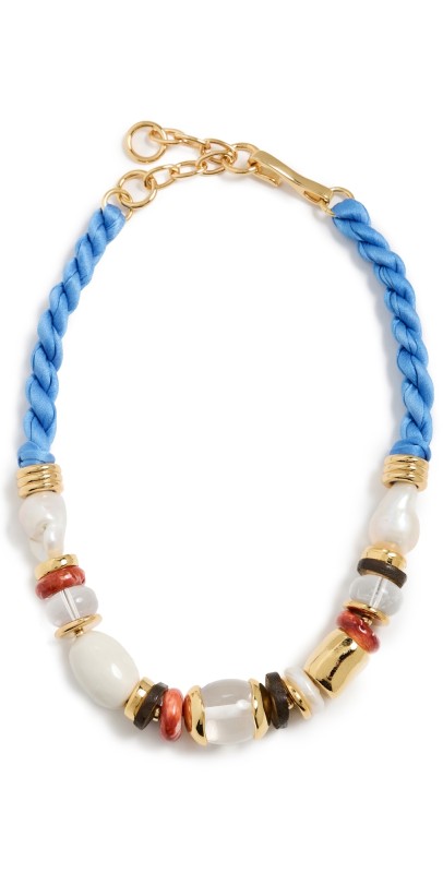 Lizzie Fortunato Glass Beach Necklace In Blue Sea Mult