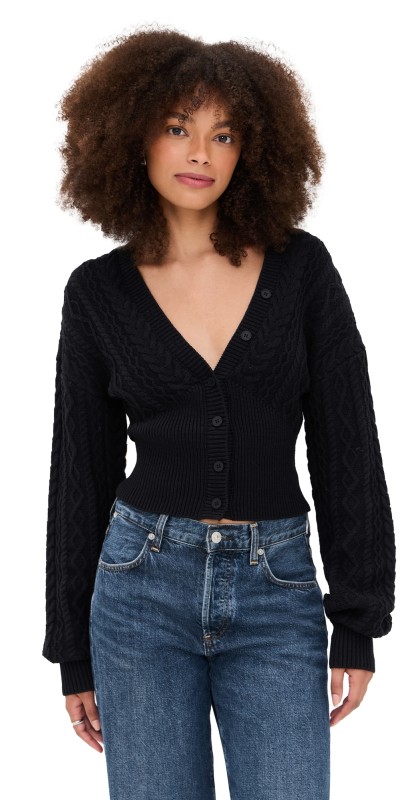 Seven Wonders Emilia Sleeved Knit Cardigan Black