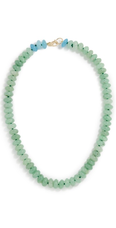 Adina Reyter Spring into Green Heart Necklace 9K Yellow Gold