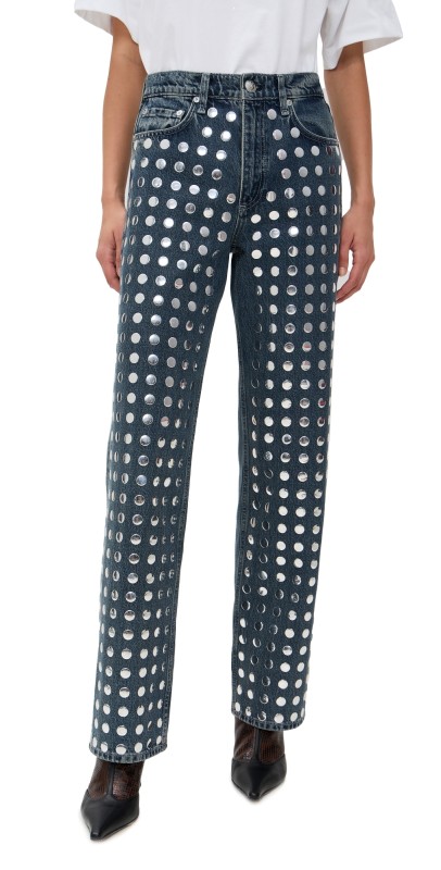 rag & bone Shea High Rise Full Relaxed Straight Jeans Kngst