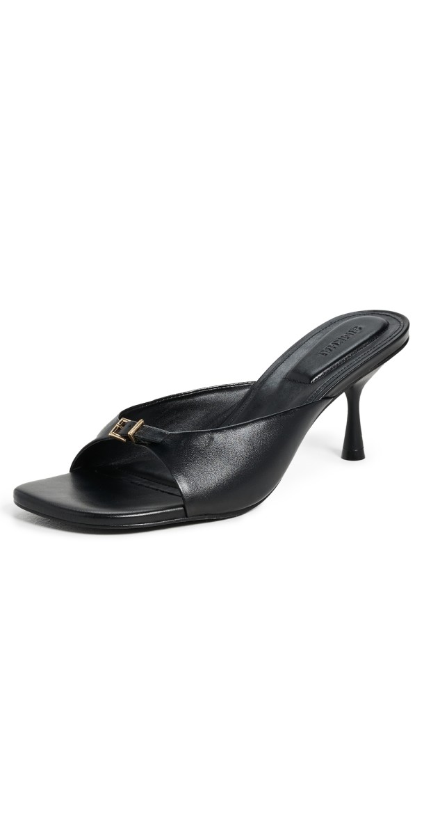 SIMKHAI Carey Leather Mules Black