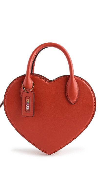 Coach Glovetanned Leather Heart Shape Bag B4/Carm