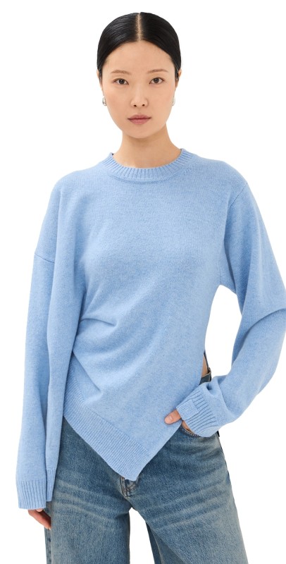 Victoria Beckham Gathered Side Sweater Iceberg