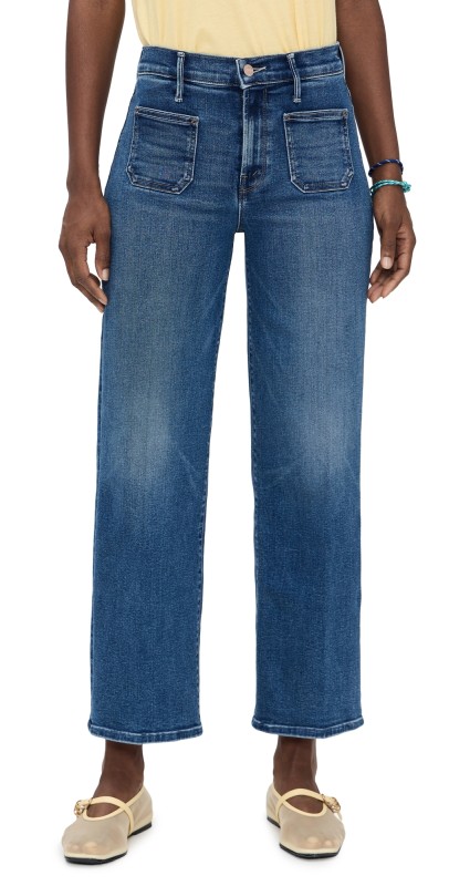MOTHER Patch Pocket Maven Ankle Jeans Let's Split