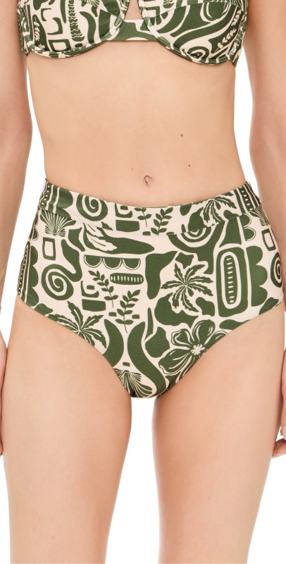 MINKPINK Amos High Bikini Pant Bottoms Shell-Print