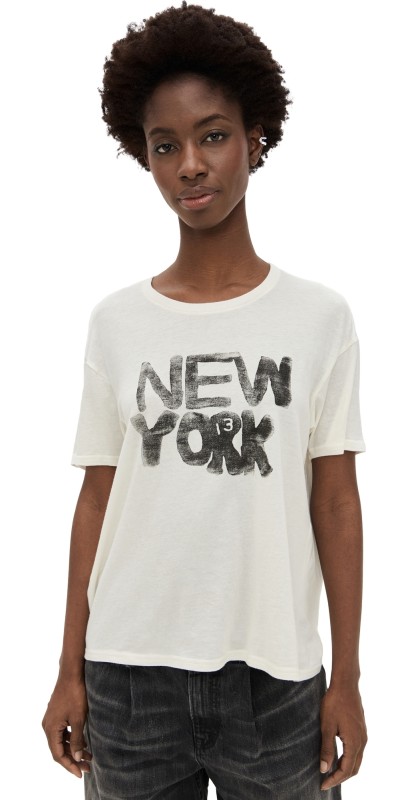 R13 NY Relaxed Tee Ecru