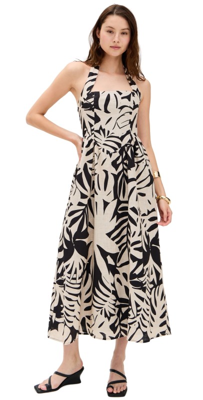 Seven Wonders Locklea Midi Dress Matelo Black/Sand
