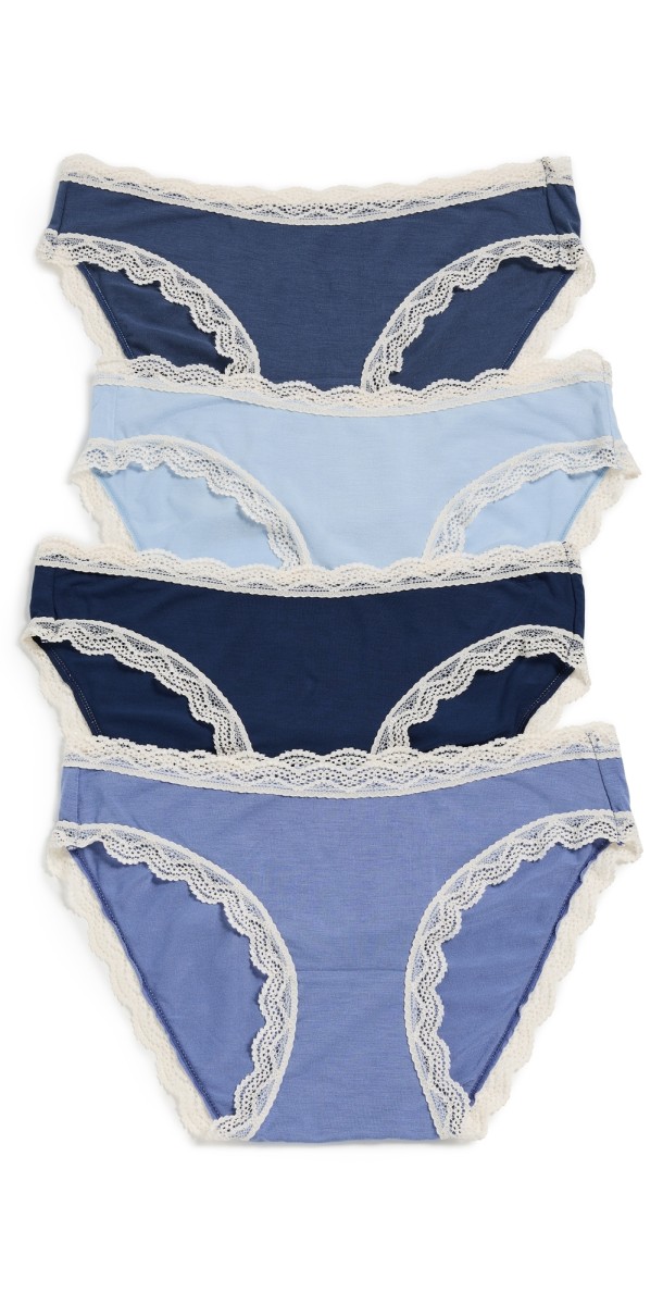 Stripe & Stare Original Knickers 4 Pack Denim Blues