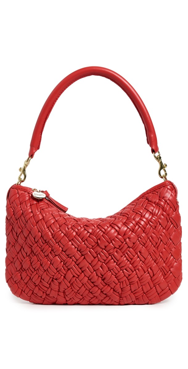 Clare V. Petit Moyen Bag Rossa Puffy Woven Nappa