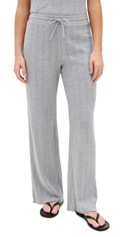 perfectwhitetee Pointelle Sleep Pant Heather Grey