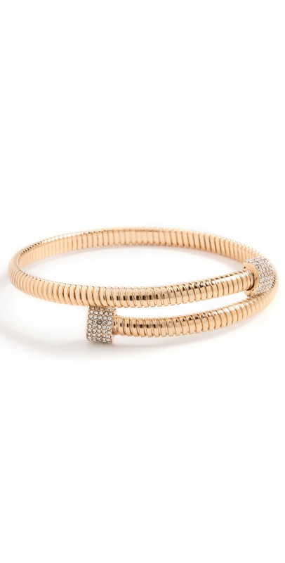 BaubleBar Heather Wrap Cuff Clear/Gold