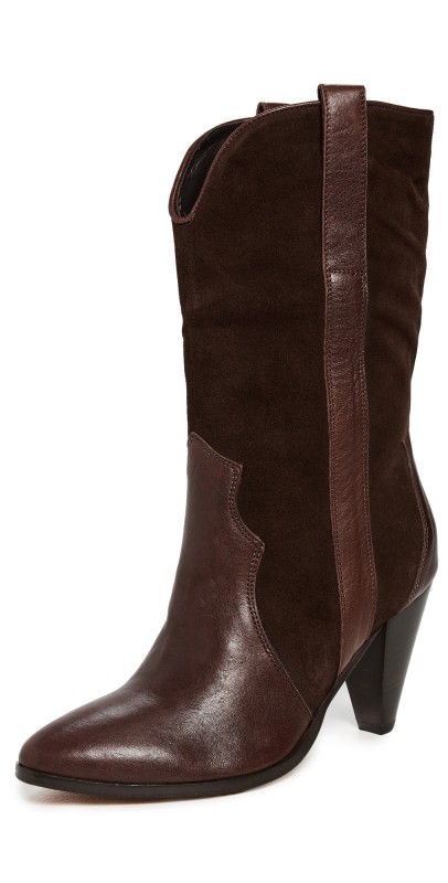 Free People Feather Heel Boots Chocolate