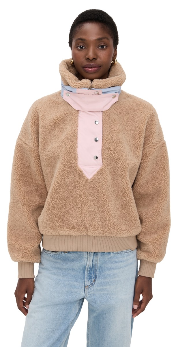 For Love & Lemons Caitlyn Pullover Sweater Camel