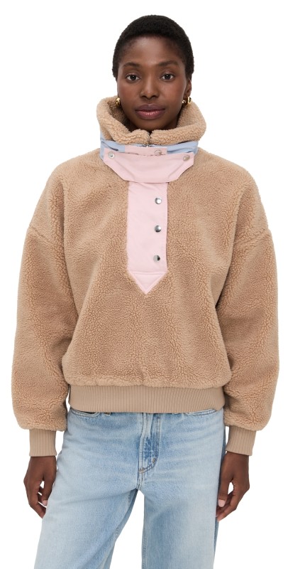 For Love & Lemons Caitlyn Pullover Sweater Camel