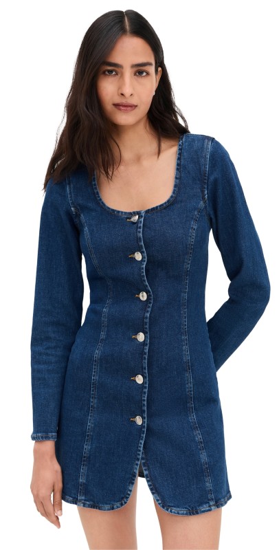ALIGNE Pax Denim Dress Mid Blue