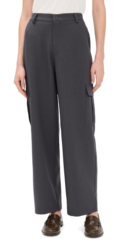 Another Girl Tailored Cargo Trousers Grey