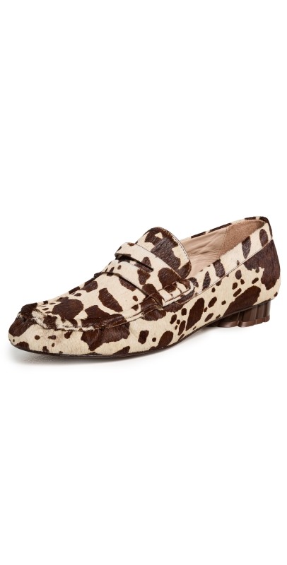 FARM Rio Monstera Heel Loafers Cow