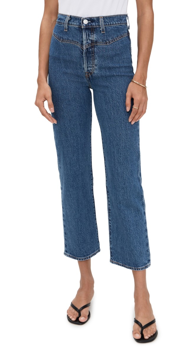 Levi's Ribcage Western Yoke Jeans Valley View Stone