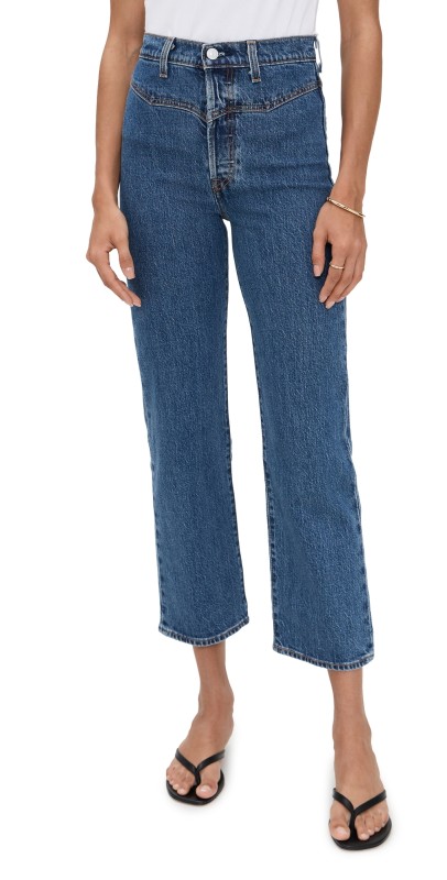 Levi's Ribcage Western Yoke Jeans Valley View Stone