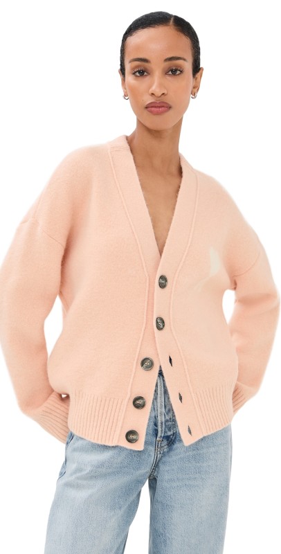 AMI Cardigan Poudre/Ecru