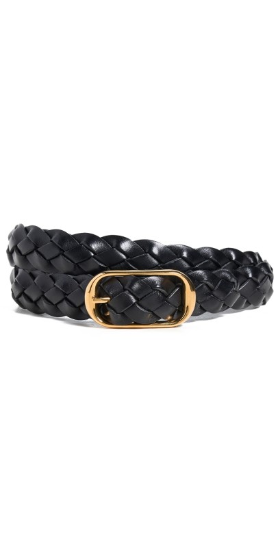 Nili Lotan Braided Reine Belt Black