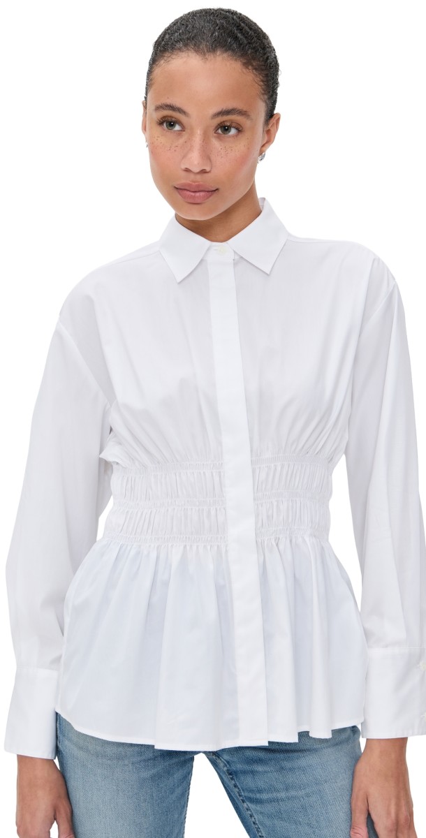 rag & bone Blythe Poplin Shirt White