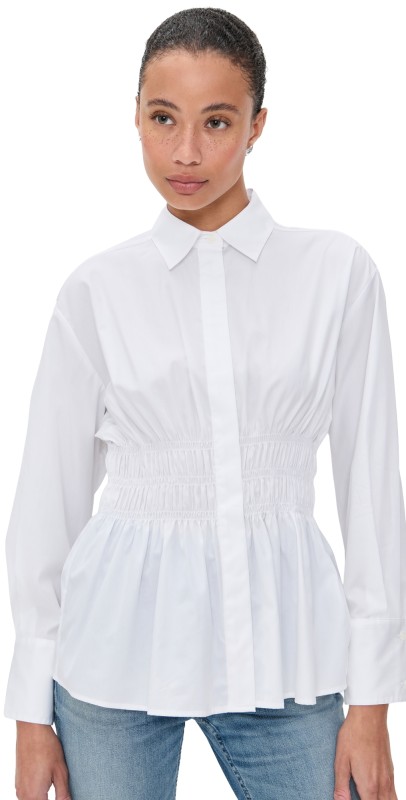 rag & bone Blythe Poplin Shirt White